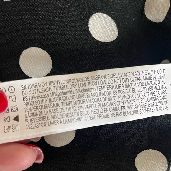 Forever 21 Black & White Polka Dot Mini Dress Juniors Size Medium - Picture 8 of 13